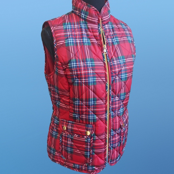 NWOT - St. John's Bay Plaid Quilted Vest - Picture 10 of 13
